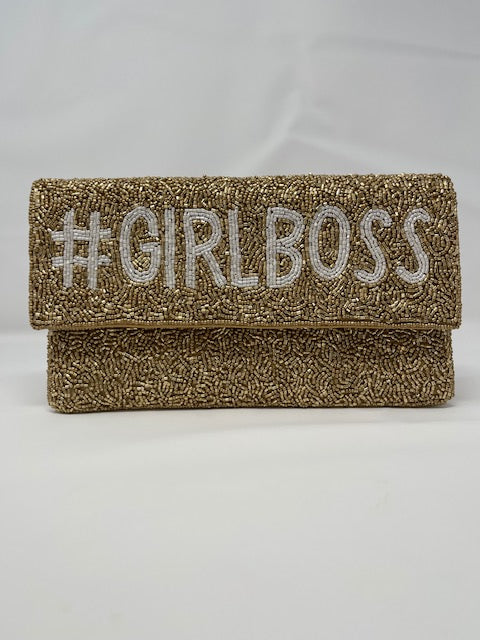 GirlBoss Gold Indian Clutch Purse