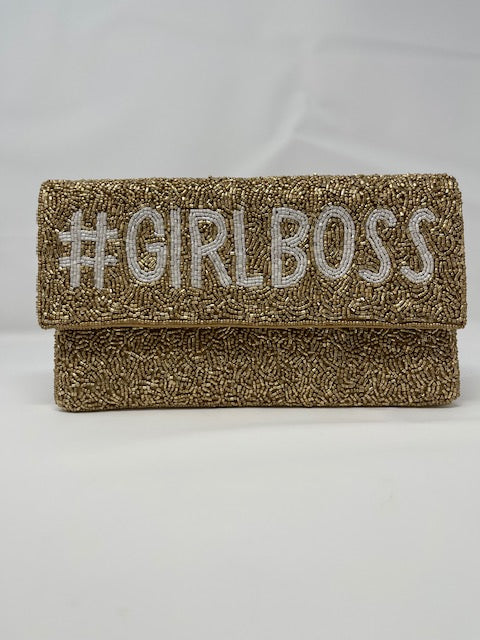 GirlBoss Gold Indian Clutch Purse